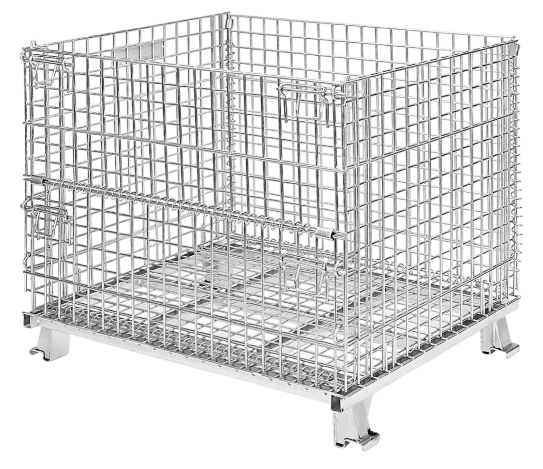 Contenedor de malla metálica plegable